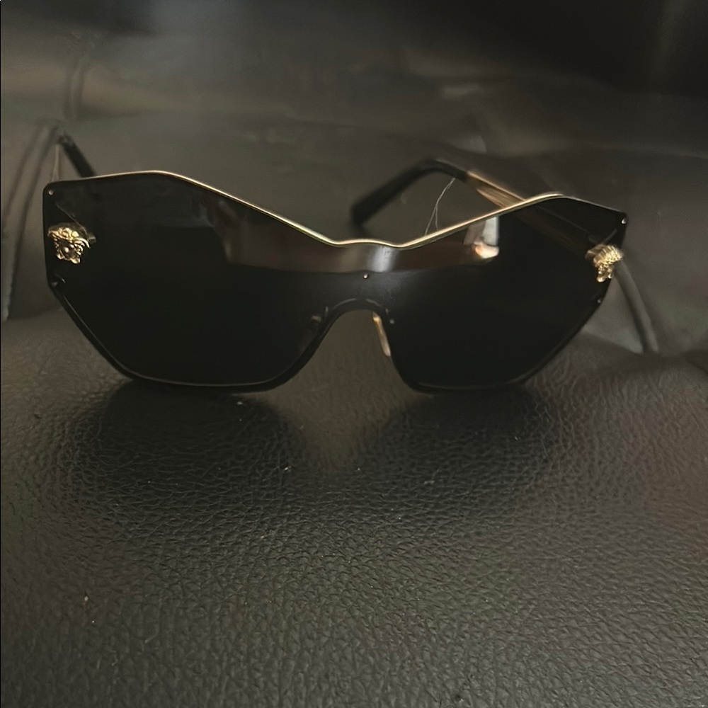 Versace Black and Gold Women's Sunglasses